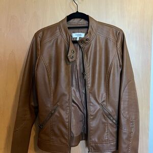 Charlotte Russe Brown Faux Leather Jacket